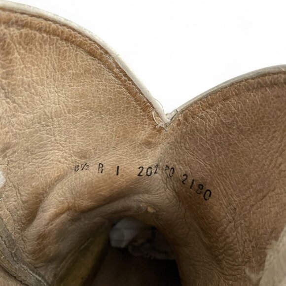 Ferrini Pink White Crosses Leather Distressed Western Cowgirl Cowboy Boots 8.5 - Picture 12 of 15